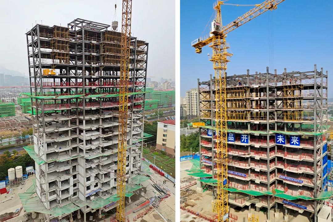 富煌钢构跑出装配式建筑“新速度”！巢湖市首个装配式钢结构高层住宅封顶—富煌集团